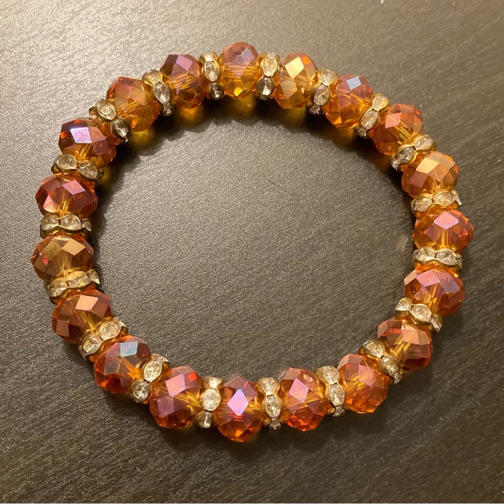 NEW Faceted Beaded Bracelet Classic Art Deco Fall Formal Cocktail Women Jewelry